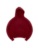 BORDOWA BLUZA BOXY Z KAPTUREM