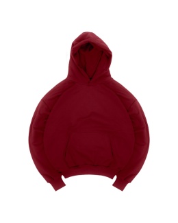 BORDOWA BLUZA BOXY Z KAPTUREM