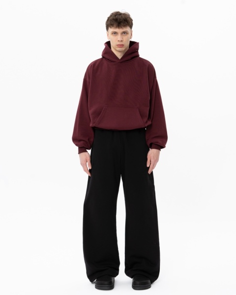 BLUZA BOXY BURGUNDOWA