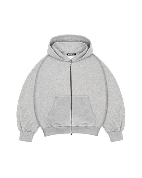 BLUZA BOXY SZARY MELANŻ Z EKSPRESEM