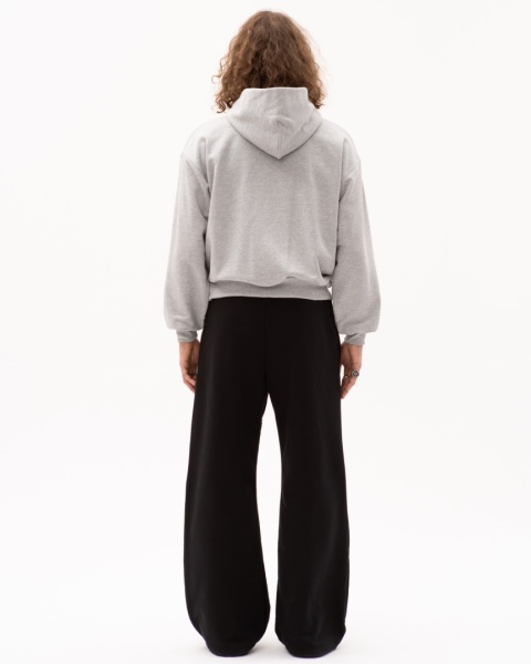 BLUZA BOXY SZARY MELANŻ Z EKSPRESEM