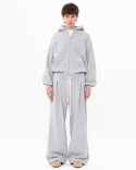 BLUZA BOXY SZARY MELANŻ Z EKSPRESEM