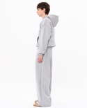 BLUZA BOXY SZARY MELANŻ Z EKSPRESEM