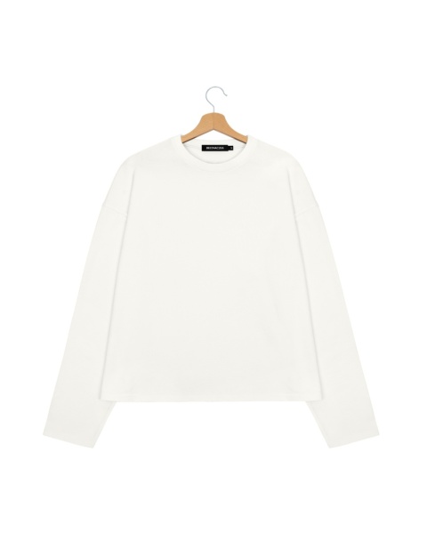 LONGSLEEVE BOXY KREMOWY