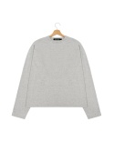 LONGSLEEVE BOXY SZARY MELANŻ