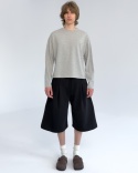 LONGSLEEVE BOXY SZARY MELANŻ