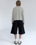 LONGSLEEVE BOXY SZARY MELANŻ